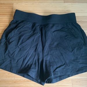 Lululemon high waisted black and rainbow speckle shorts